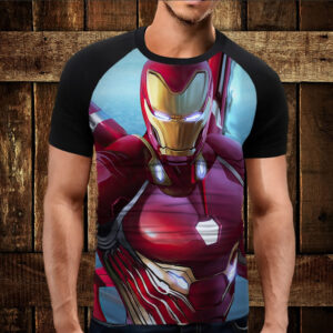 Футболка-реглан з 3D принтом Iron man Залізна людина 02 ВСІ Розміри Преміум тканина