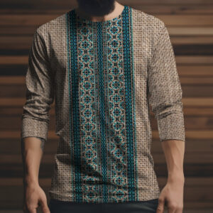 Лонгслив з 3D принтом Вишиванка 03 ВСІ Розміри Преміум тканина