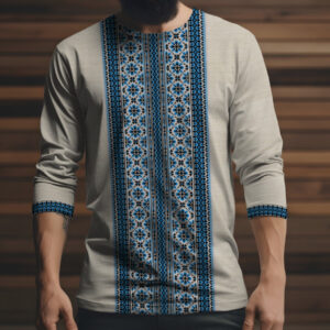 Лонгслив з 3D принтом Вишиванка 04 ВСІ Розміри Преміум тканина