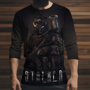 Лонгслив з 3D принтом STALKER Сталкер 004 ВСІ Розміри Преміум тканина