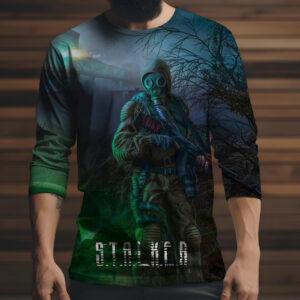 Лонгслив з 3D принтом STALKER Сталкер 005 ВСІ Розміри Преміум тканина