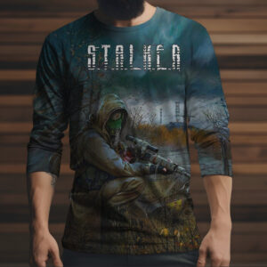 Лонгслив з 3D принтом STALKER Сталкер 006 ВСІ Розміри Преміум тканина