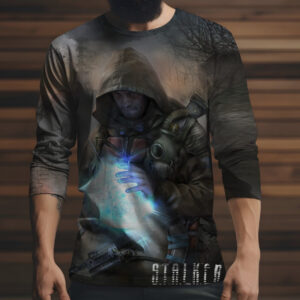 Лонгслив з 3D принтом STALKER Сталкер 007 ВСІ Розміри Преміум тканина