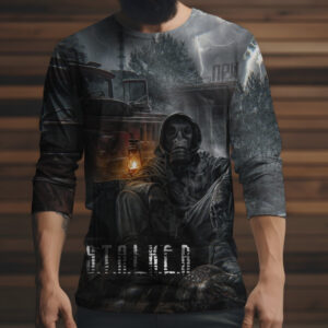 Лонгслив з 3D принтом STALKER Сталкер 008 ВСІ Розміри Преміум тканина