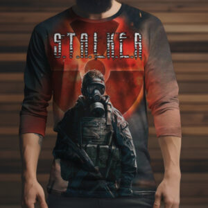 Лонгслив з 3D принтом STALKER Сталкер 010 ВСІ Розміри Преміум тканина
