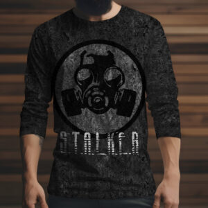 Лонгслив з 3D принтом STALKER Сталкер 012 ВСІ Розміри Преміум тканина
