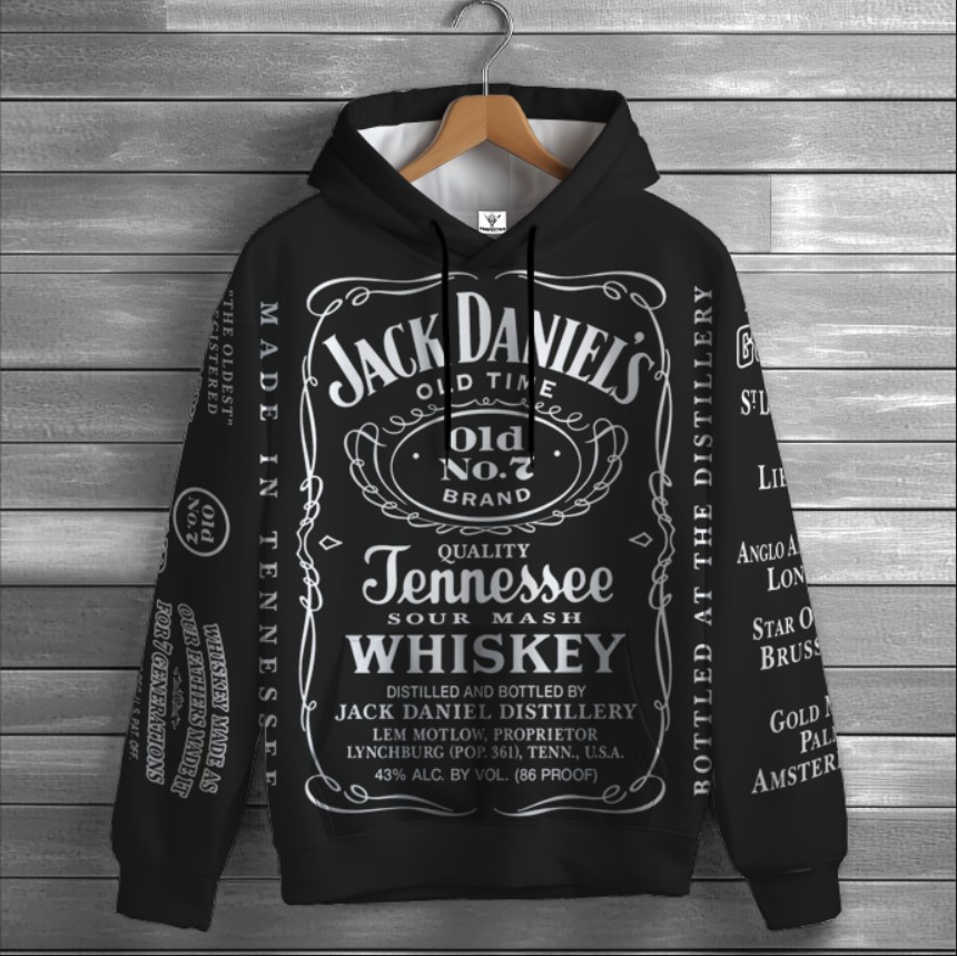 Толстовка-кенгуру (толстовка) з 3D принтом Джек Деніелс Jack Daniel's 03 ВСІ Розміри Преміум тканина