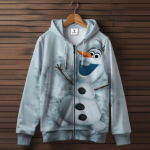 Худі з 3Д принтом Різдвяний веселий сніговик Олаф. 02 Дорослі і Дитячі розміри ВСІ Розміри Преміум тканина