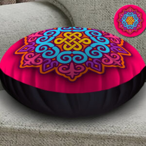 Подушка-пуфік 45х45 см. Яскравий візерунок