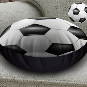 Подушка-пуфік 45х45 см. Футбольний м'яч