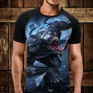Футболка-реглан з 3D принтом Веном Venom 02 ВСІ Розміри Преміум тканина