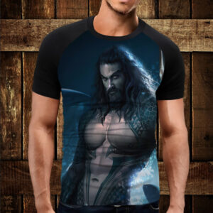 Футболка-реглан з 3D принтом Аквамен арт малюнок ВСІ Розміри Преміум тканина