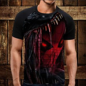 Футболка-реглан з 3D принтом Веном Дедпул VenomPool ВСІ Розміри Преміум тканина