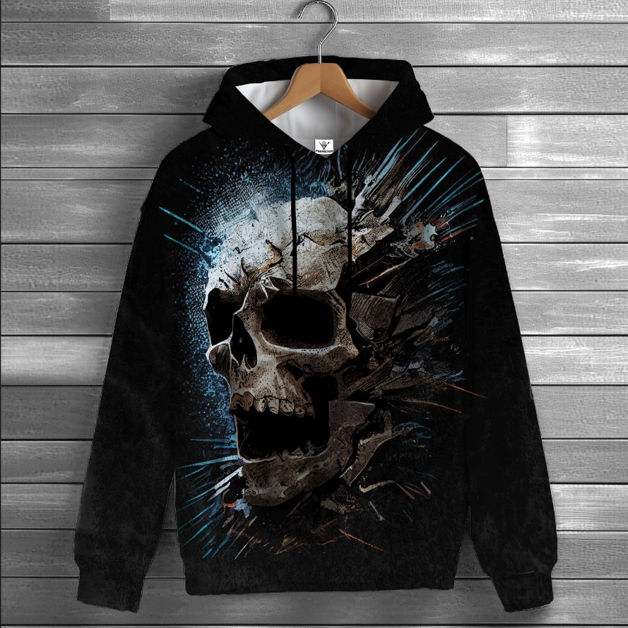 Толстівка з 3D принтом Scull Череп і абстракція. Дорослі і дитячі розміри. ВСІ Розміри Преміум тканина