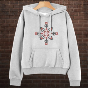 Толстовка-кенгуру принтом Закодоване ім'я у вишиванці - Михайло ВСІ Розміри Преміум тканина