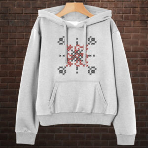 Толстовка-кенгуру принтом Закодоване ім'я у вишиванці - Сергій ВСІ Розміри Преміум тканина