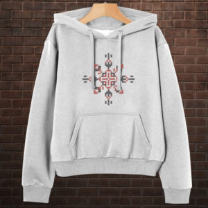 Толстовка-кенгуру принтом Закодоване ім'я у вишиванці - Владислав ВСІ Розміри Преміум тканина