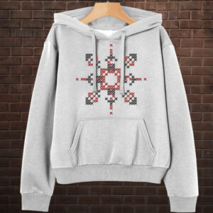 Толстовка-кенгуру принтом Закодоване ім'я у вишиванці - Анастасія ВСІ Розміри Преміум тканина