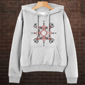 Толстовка-кенгуру принтом Закодоване ім'я у вишиванці - Андрій ВСІ Розміри Преміум тканина