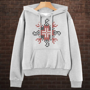 Толстовка-кенгуру принтом Закодоване ім'я у вишиванці - Володимир ВСІ Розміри Преміум тканина