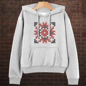 Толстовка-кенгуру принтом Закодоване ім'я у вишиванці - Ганна ВСІ Розміри Преміум тканина