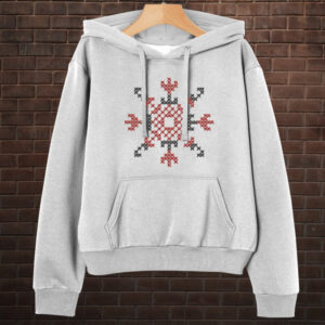 Толстовка-кенгуру принтом Закодоване ім'я у вишиванці - Денис ВСІ Розміри Преміум тканина