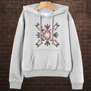 Толстовка-кенгуру принтом Закодоване ім'я у вишиванці - Максим ВСІ Розміри Преміум тканина