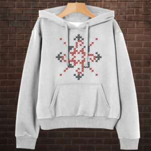 Толстовка-кенгуру принтом Закодоване ім'я у вишиванці - Марія ВСІ Розміри Преміум тканина