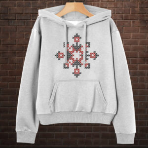 Толстовка-кенгуру принтом Закодоване ім'я у вишиванці - Микола ВСІ Розміри Преміум тканина