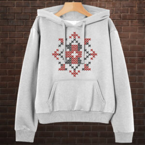 Толстовка-кенгуру принтом Закодоване ім'я у вишиванці - Наталія ВСІ Розміри Преміум тканина