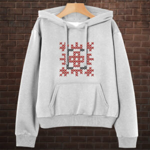 Толстовка-кенгуру принтом Закодоване ім'я у вишиванці - Олег ВСІ Розміри Преміум тканина