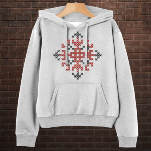 Толстовка-кенгуру принтом Закодоване ім'я у вишиванці - Орися ВСІ Розміри Преміум тканина