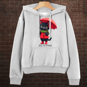 Толстовка-кенгуру (толстовка) з 3D принтом Все на краще ВСІ Розміри Преміум тканина