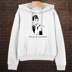 Толстовка-кенгуру (толстовка) з 3D принтом Одрі Хемберн - ніколи не відмовляйся від своїх мрій ВСІ Розміри Преміум тканина