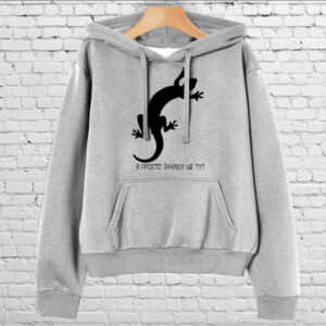 Толстовка-кенгуру (толстовка) з принтом Я просто залишу це тут. Саламандра. ВСІ Розміри Преміум тканина