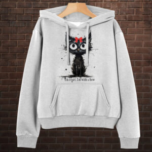 Толстовка-кенгуру (толстовка) з принтом Я дівчинка з бантиком. ВСІ Розміри Преміум тканина