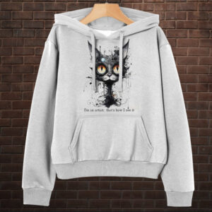 Толстовка-кенгуру (толстовка) з принтом Я художник