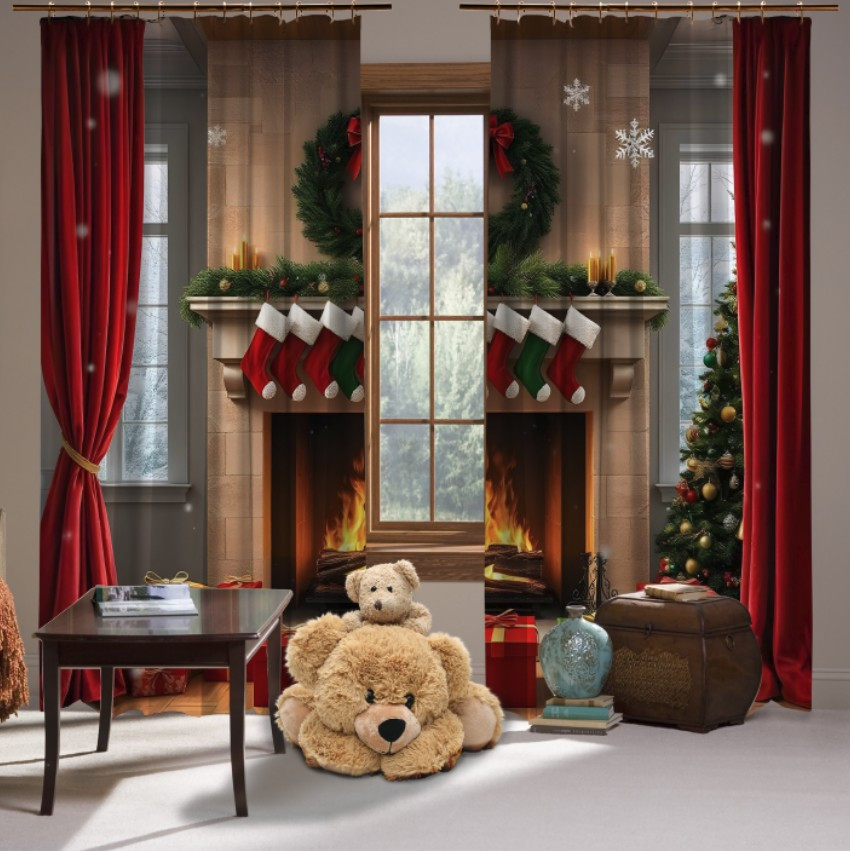 Штори з Фотоштораом на тему: Різдво і Новий Рік