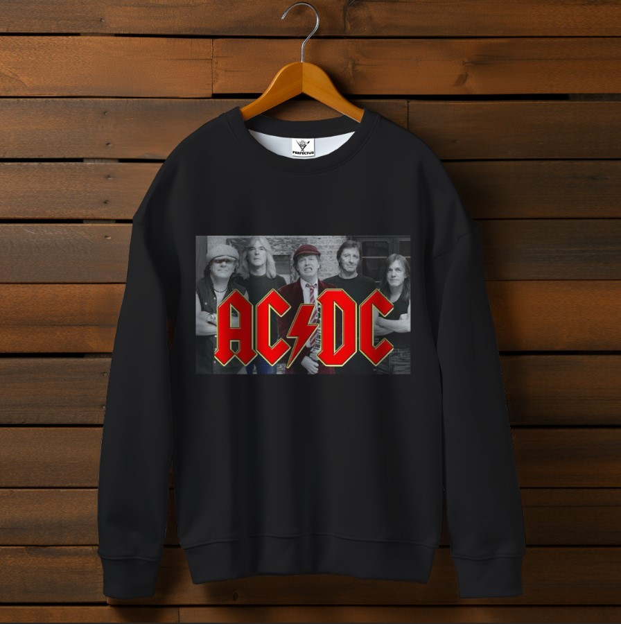 Світшот оверсайз унісекс з принтом AC/DC