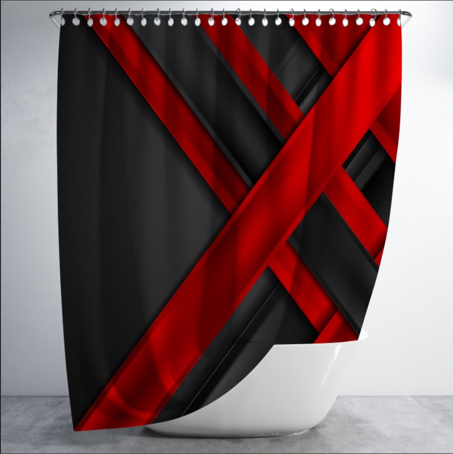 Штора в ванну з принтом "Абстракція