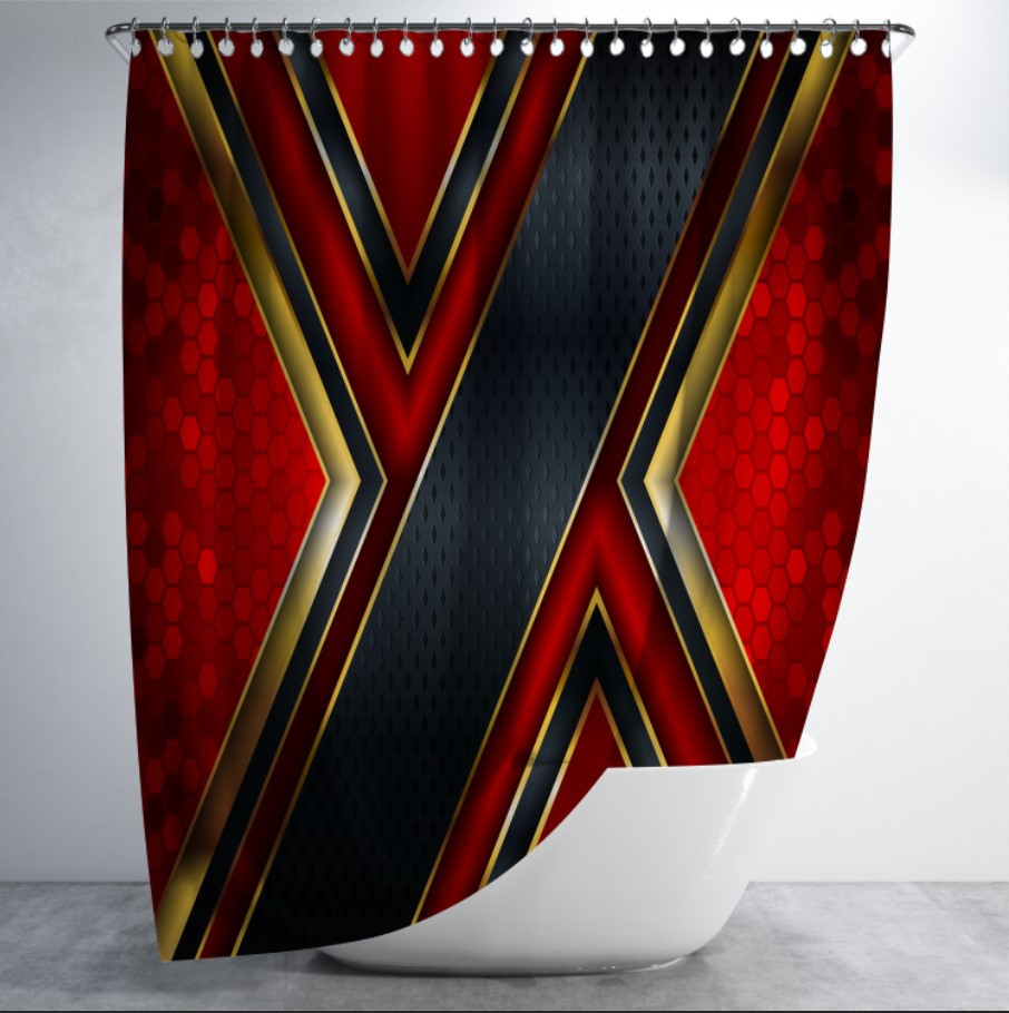 Штора в ванну з принтом "Абстракція