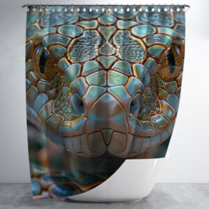 Штора в ванну з принтом "Голова змії