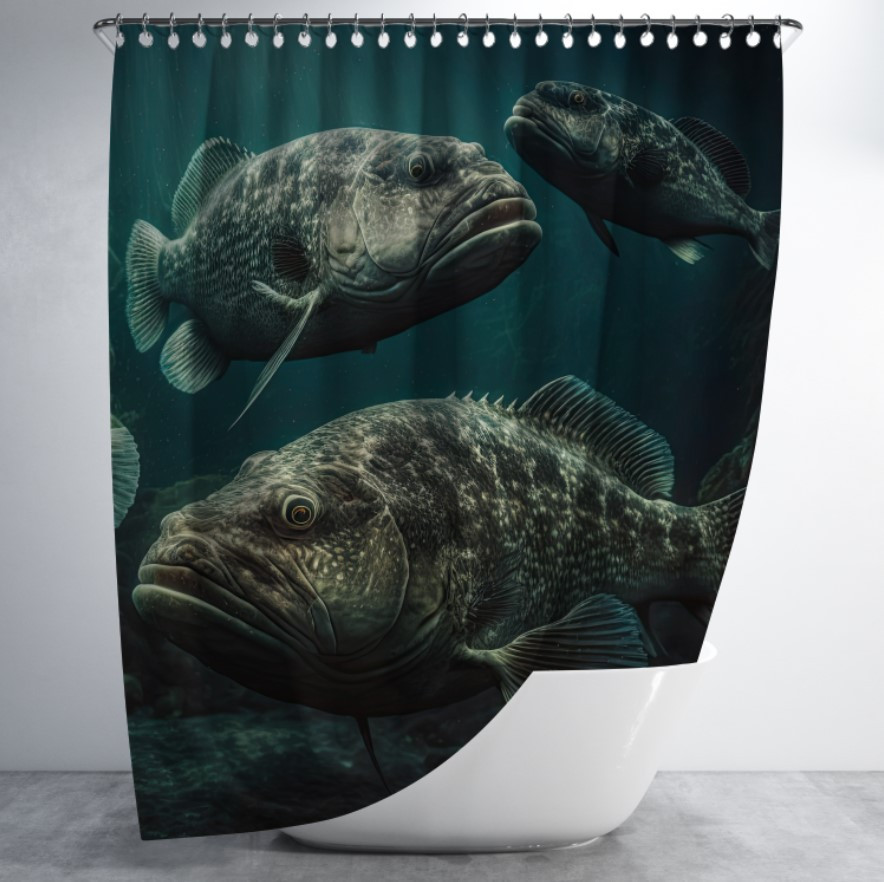 Штора в ванну з принтом "Море