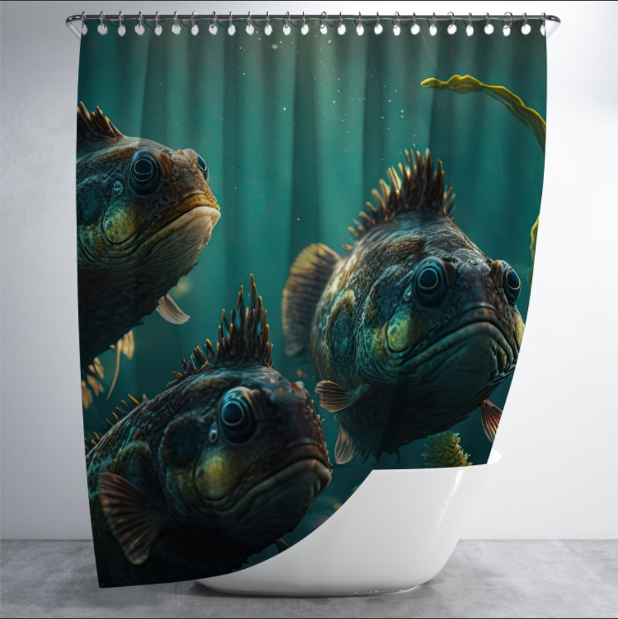 Штора в ванну з принтом "Море