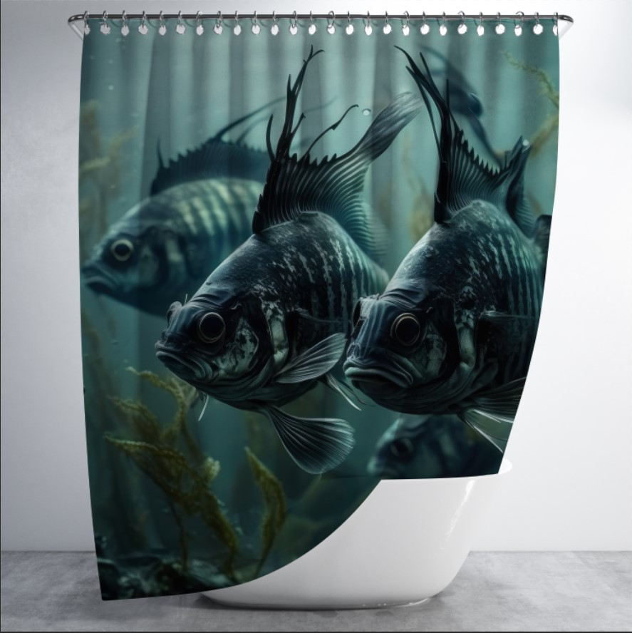 Штора в ванну з принтом "Море