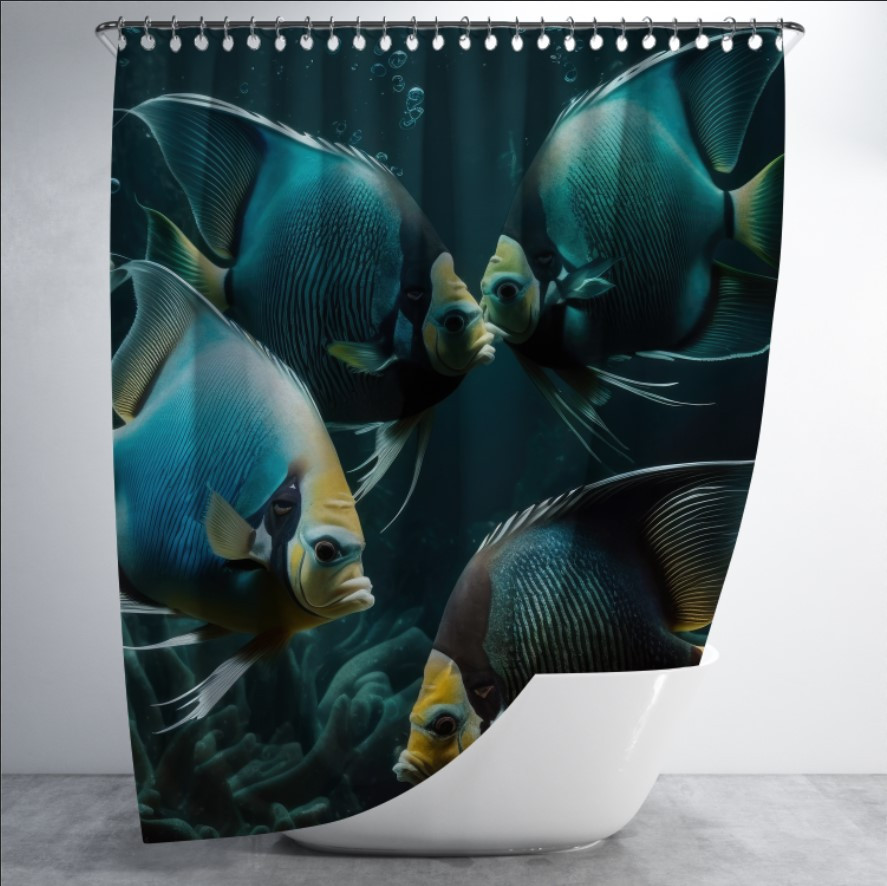 Штора в ванну з принтом "Море