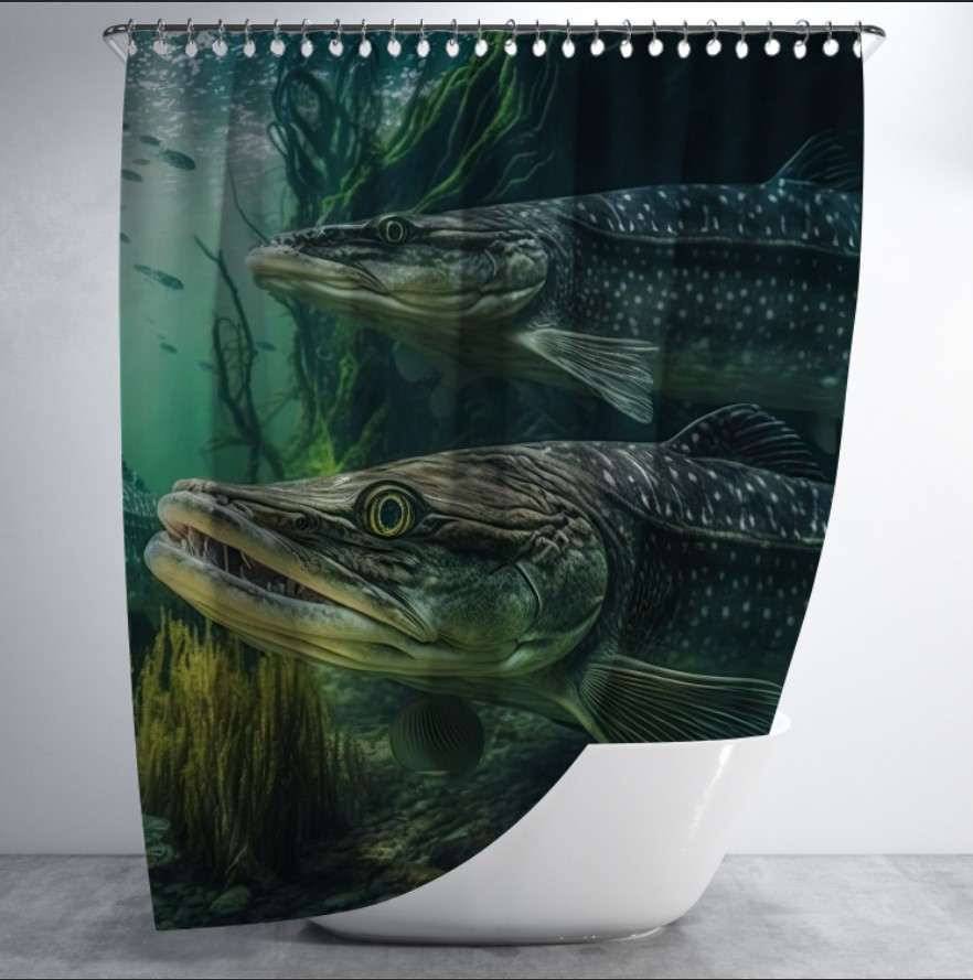 Штора в ванну з принтом "Море