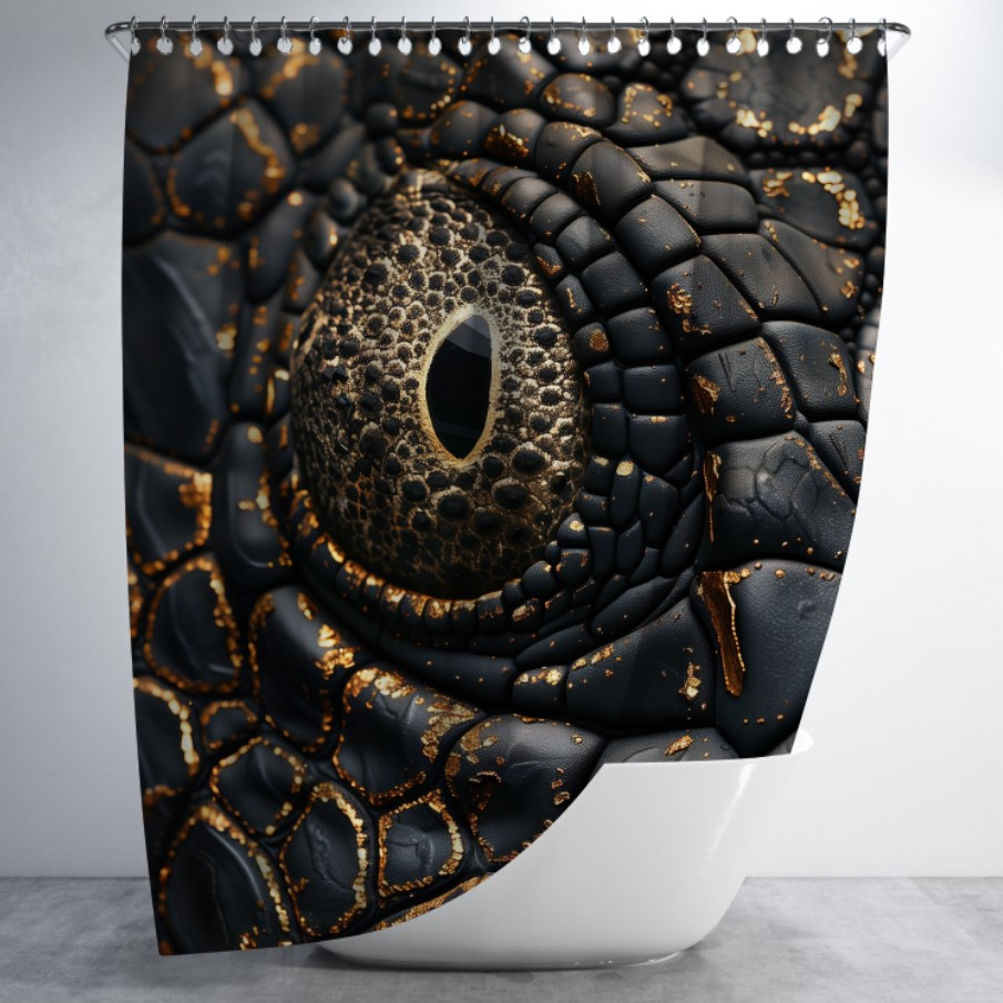 Штора в ванну з принтом "Око змії