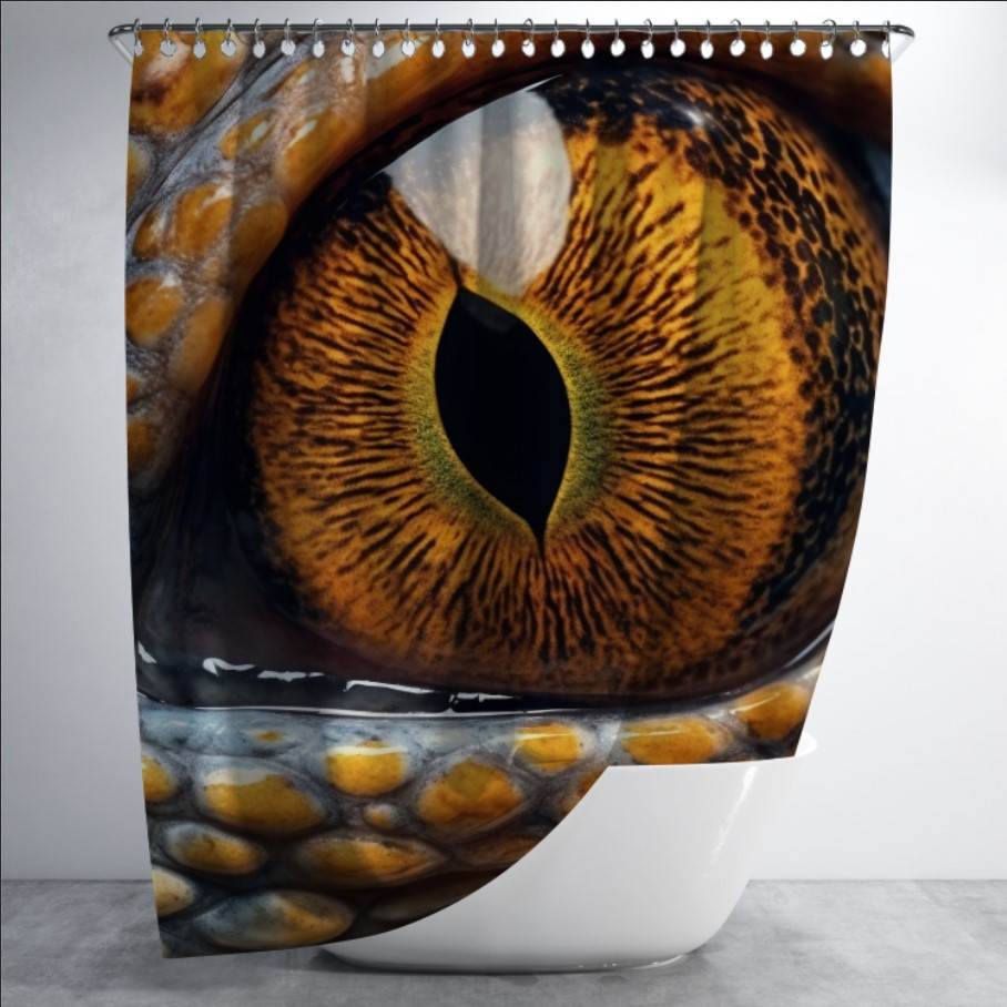 Штора в ванну з принтом "Око змії