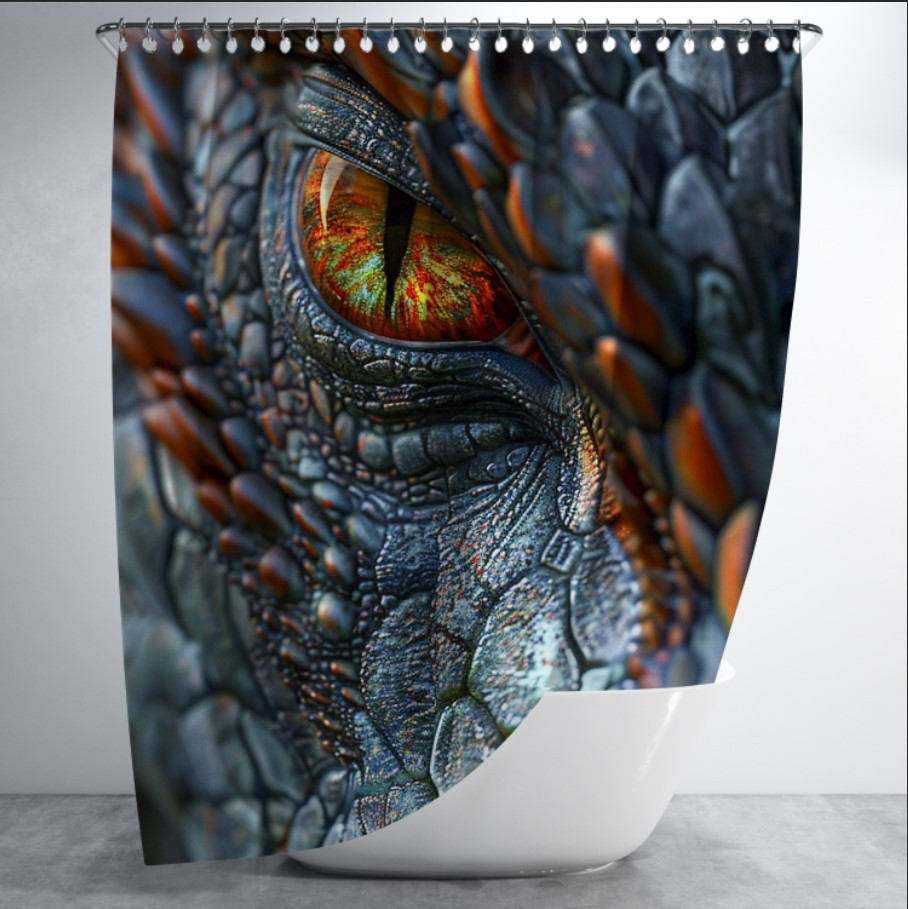 Штора в ванну з принтом "Око